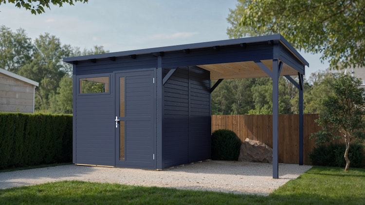 Bertilo Gartenhaus Pentus 2 Lounge inkl. Anbaudach - 19 mm