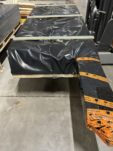 B-Ware Skan Holz Terrassenüberdachung Ancona 434x250cm weiß aus Leimholz inkl. Wandanschluss-Profilset und Wandbefestigungsset