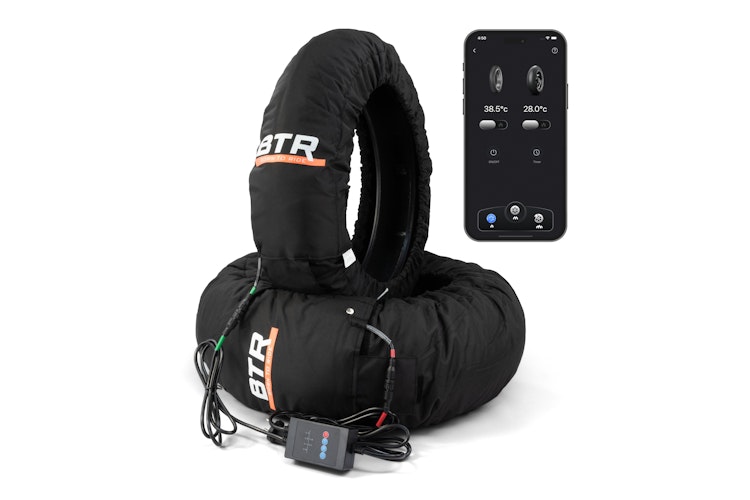 BTR Motorrad Reifenwärmer - Set mit Bluetooth, 17 Zoll