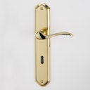 Vorschaubild Griffwerk Türgriff AMADEUS Langschild- Messing Optik