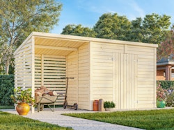Palmako Gerätehaus Leif 4,5 m² + 2,9 m² Anbau - 16 mm