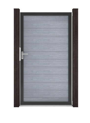 GroJa Solid Steckzaun Universal Einzeltor mit Anthrazitrahmen