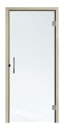 Vorschaubild Infraworld Saunatür gewerblich mit Holzrahmen und Türgriff - 8 mm ESG (ohne Schwelle)