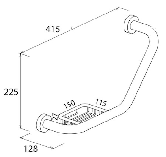 Bravat Badewannengriff Varuna, chrom