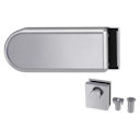 Vorschaubild Griffwerk CLASSICO 1.0 -Edelstahl matt -Ganzglas- türbeschlagset -2-teiliger Bandsatz -ohne Griff mit Türschnäpper/Feststellset -Gegenkasten