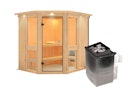 Vorschaubild Karibu Amelia 1 - Sauna mit Eckeinstieg 68 mm inkl. gratis Sauna-Zubehörset im Wert von 234,94 €