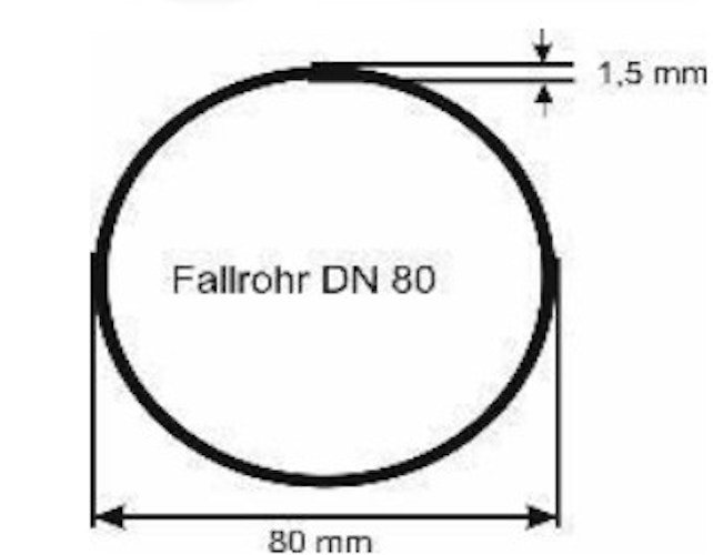 Fallrohrbogen 67° DN 80 dunkelgrau