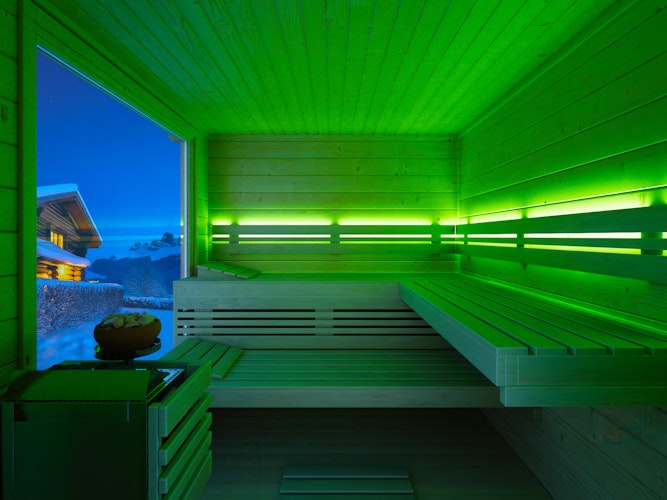 Infraworld LED-Rückenlehnenbeleuchtung Lumia für Sauna Gracil 210 / Solido Glas 167 / Solido Glas 212 / Solido 209 Ecke