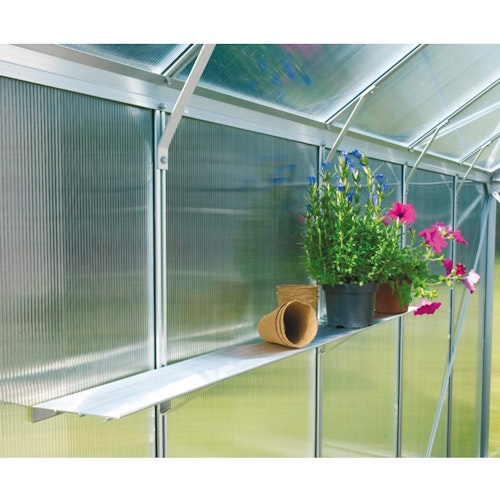 Vitavia Aluminium-Wandregal inkl. Befestigungsmaterial und Stützwinkel