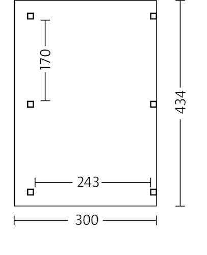 Skan Holz Siena aus Leimholz mit Mittelpfosten Breite 434 cm freistehende Terrassenüberdachung