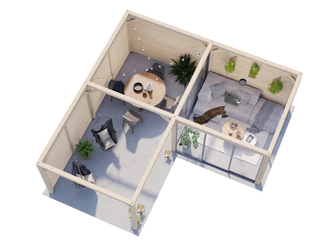 Palmako Carport/Pavillon Connect Lenna 24,9 m² Set 411 Slide