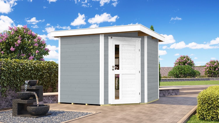 Weka 21 mm Gartenhaus 229 A Eckhaus inkl. moderner Design-Einzeltür