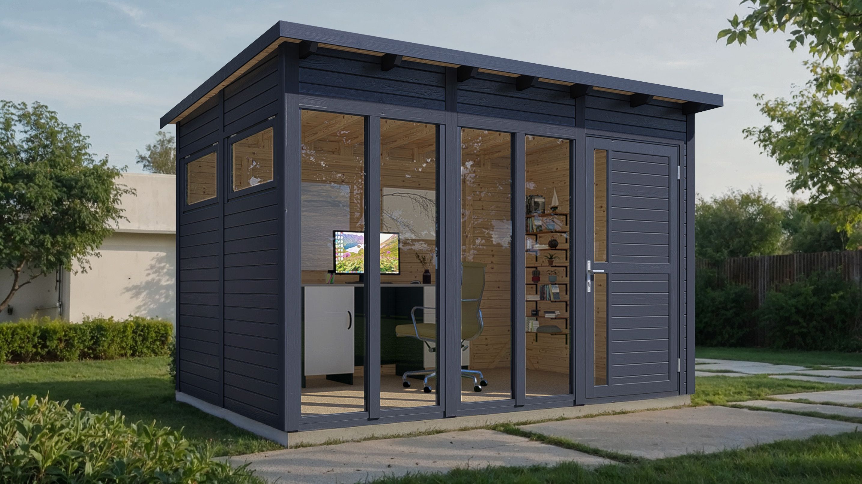 Bertilo Element-Gartenhaus Pentus 3 Office - 19 mm