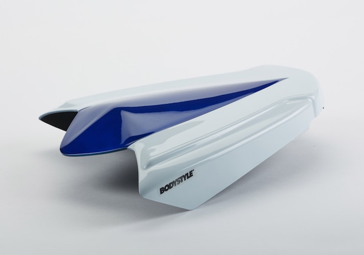 BODYSTYLE Sportsline Sitzkeil ABS Kunststoff weiß/blau für SUZUKI Gladius 650 