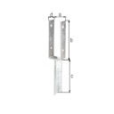 Vorschaubild Alberts® U-Pfostenträger 200x60x4mm Betonanker T-Eisen für verschiedene Pfostenstärken