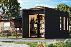 Karibu Design Gartenhaus Home Office Studio 2 Blackline - 73 mm