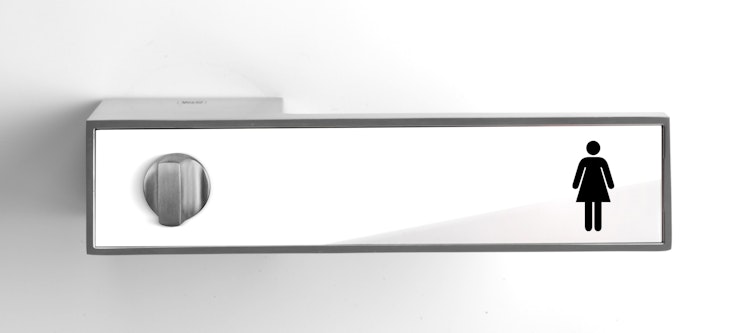 GRIFFWERK Griffpaar FRAME mit Einleger Inlay Glas weiß-DESIGN MANUFAKTUR