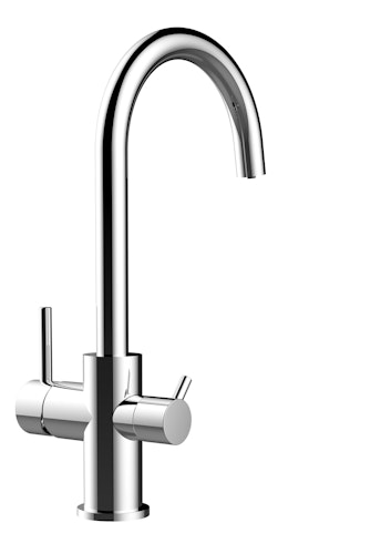 NIEDERDRUCK 3 Wege Wasserhahn Küchenarmatur, FL, mit 360° schwenkbarem U-Auslauf