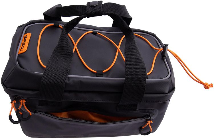 Basil Miles Gepäckträgertasche schwarz orange