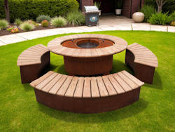 Badeko Grill-/Feuerstelle „Karlsruhe“ in Edelrostoptik