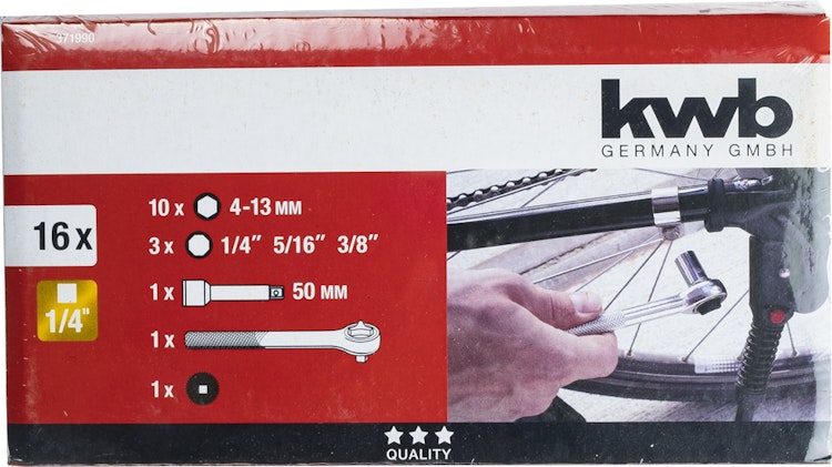 kwb Steck-Schl-Satz 16-tlg 1/4" 371990
