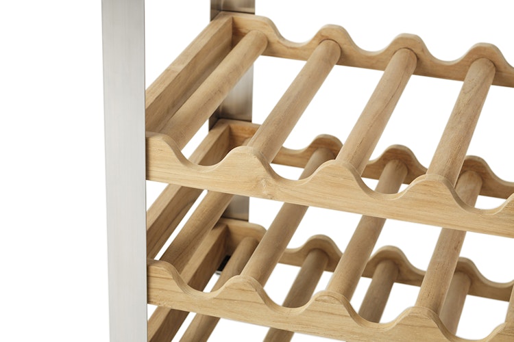 Diamond Garden Weintrolley MERLOT, Edelstahl / Premium Teak