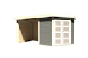 Vorschaubild Karibu Gartenhaus Goldendorf 3/5 mit 240 cm Schleppdach + Seiten- und Rückwand - 19 mm