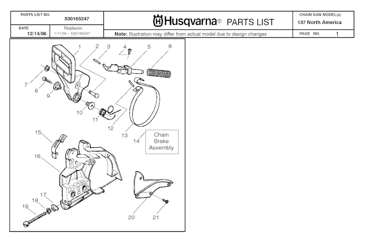 Husqvarna Kettensägen 137, 20064900001-20070100000