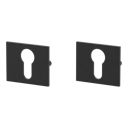Vorschaubild Griffwerk FRAME | DESIGN MANUFAKTUR ROSETTE -Graphitschwarz Rosettenpaar eckig -Prontofix -PZ