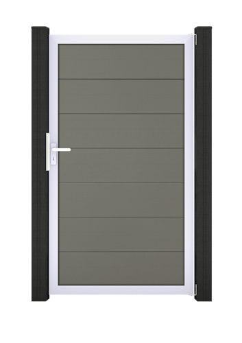 GroJa Solid Grande Tor 1-flügelig Sondermaß mit Aluminiumrahmen