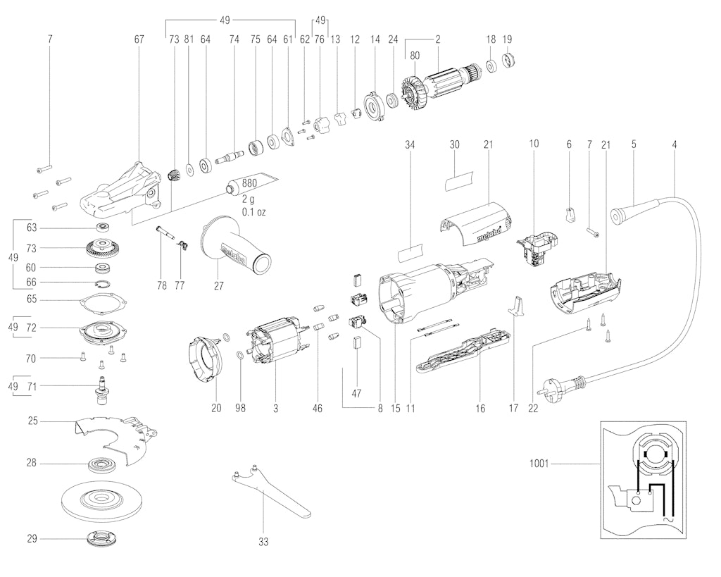 Explosionszeichnung Ersatzteile