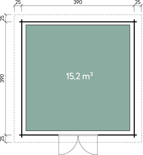 Wolff Finnhaus Gartenhaus Malmö 70-C isolierverglast XL
