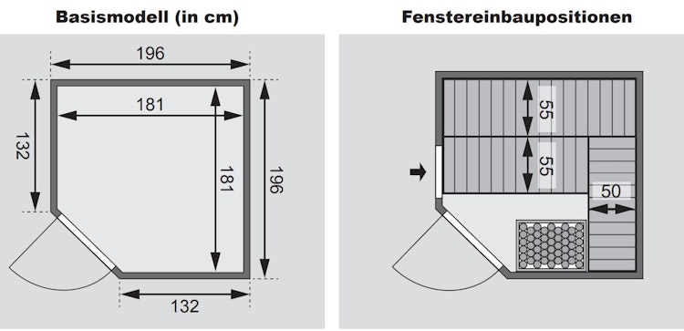 Karibu Woodfeeling Sauna Kotka - 68 mm Aktionssauna inkl. gratis Sauna-Zubehörset im Wert von 234,94 €