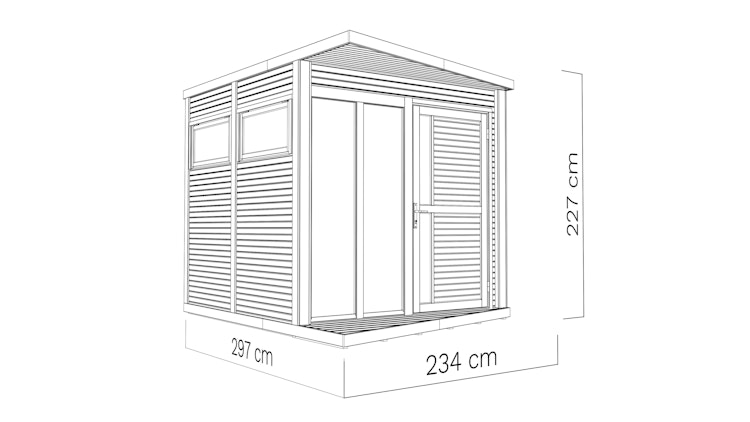 Bertilo Gartenhaus Concept Office - 18 mm