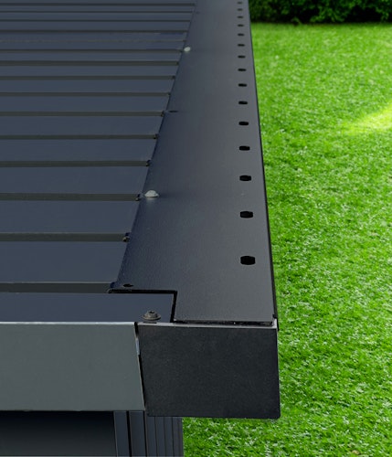 Hörmann Laubabdeckung für Gerätehaus Juno Satteldach, Tiefschwarz