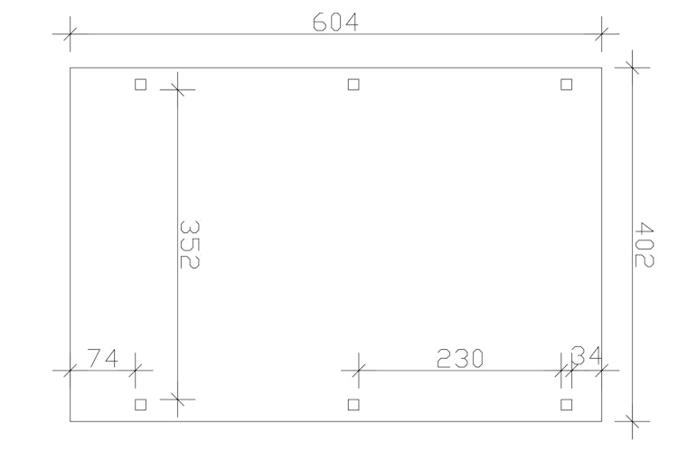 Skan Holz Emsland - Flachdach Caravan-Carport aus Leimholz Breite 402 cm