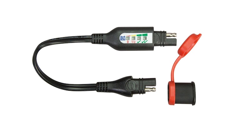 Tecmate SAE Batteriemonitor für AGM- Gel- und Standardbatterien Länge 15cm