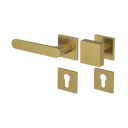 Vorschaubild Griffwerk Wechselgarnitur VAYA 291 AVUS fast2fix Fast2Fix  Rosetten eckig Knopf SQUARE Gold matt L