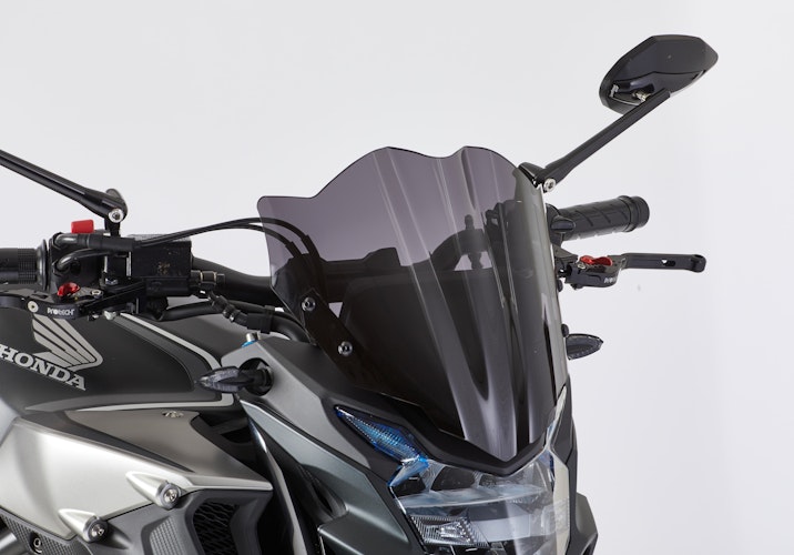 ERMAX Naked-Bike-Scheibe Acrylic durchsichtig Schwarz getönt für HONDA CB500F