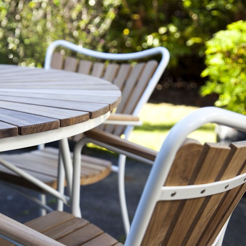 Cinas Klapptisch ELLEN, Aluminium / Teak