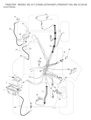 Husqvarna Gartentraktoren GTH2448 T, 917279260, 960430009, 2006-02