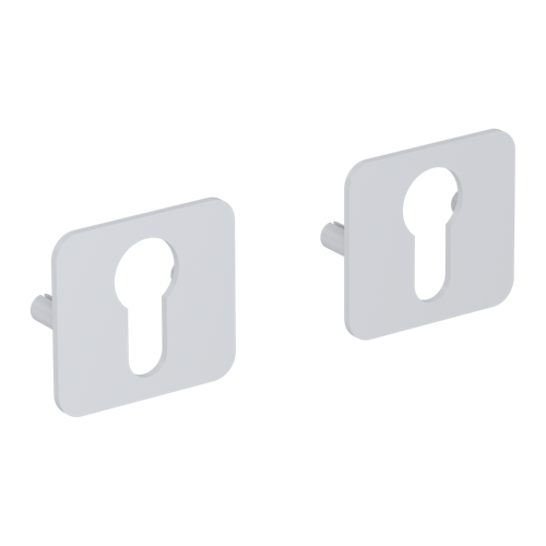 Griffwerk Schlüsselrosettenpaar ONE abgerundet Profilzylinder Flachrosette Seidenweiß