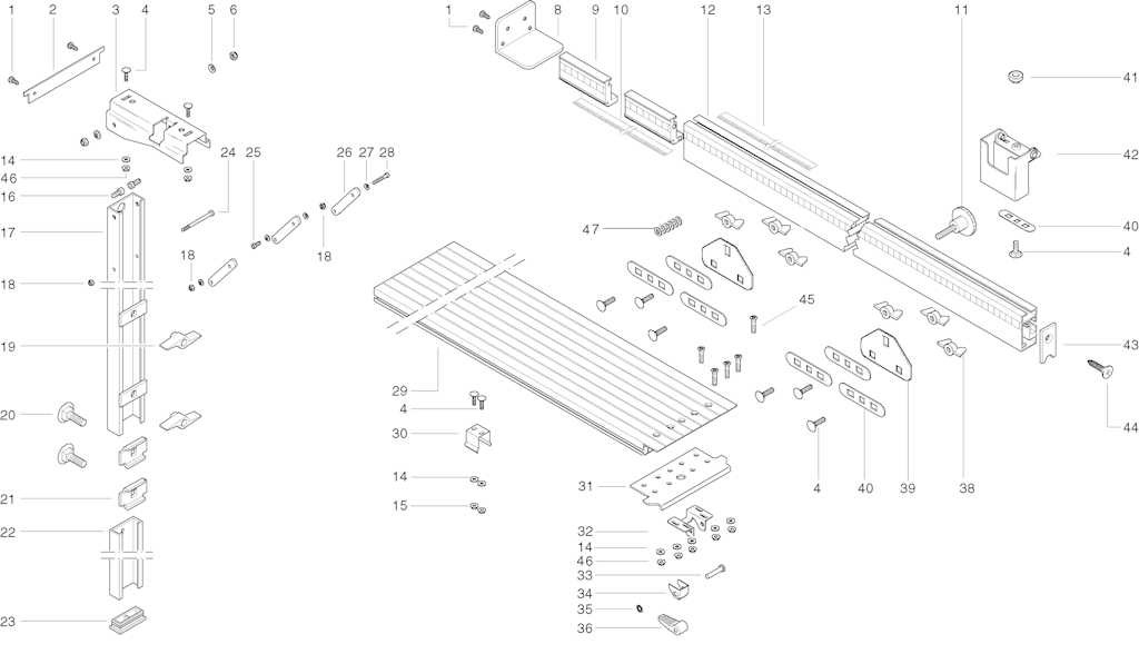 Explosionszeichnung Ersatzteile