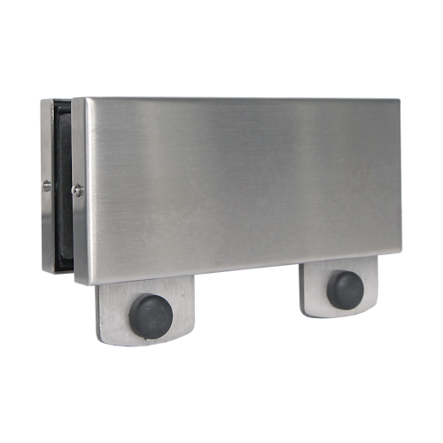 Griffwerk Pivot PT70- Edelstahl matt Mittelbeschlag oben inkl. Anschlag - für 2-flügelige Glasanlage- 8-12mm