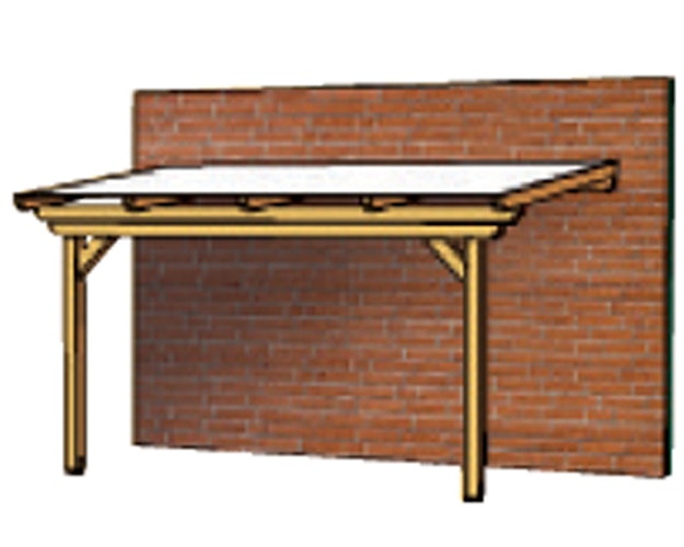 Skan Holz Terrassendach Ancona Leimholz o. Mittelpfosten 434 cm