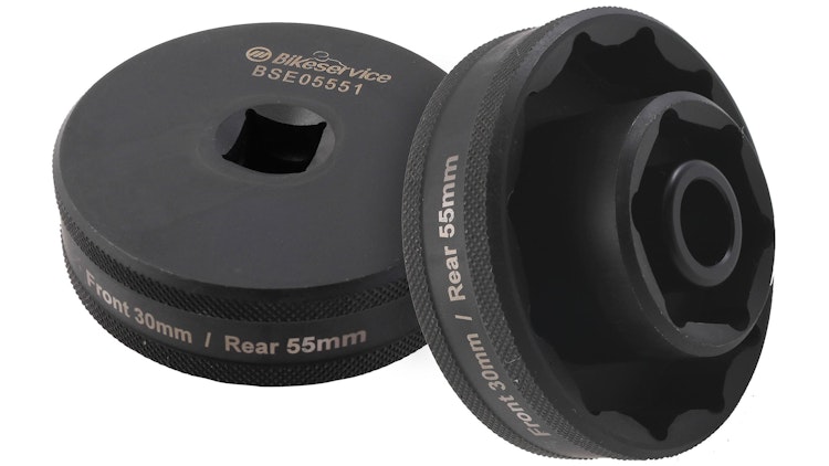 Bikeservice Steckschlüsseleinsatz Radmutter Ducati 30 mm, 6-kant / 55 mm, 12-kant