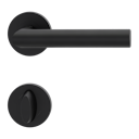 Vorschaubild Griffwerk LUCIA PROFESSIONAL PVD+ Schraubtechnik GK3 Rosetten rund WC rot/weiß Graphitschwarz PVD+