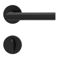 Griffwerk LUCIA PROFESSIONAL PVD+ Schraubtechnik GK3 Rosetten rund WC rot/weiß Graphitschwarz PVD+