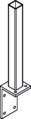 OSMO Pfostenanker für Aluminiumpfosten Typ B/C/E