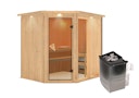 Vorschaubild Karibu Sauna Fiona 2 mit Eckeinstieg 68 mm inkl. gratis Sauna-Zubehörset im Wert von 234,94 €
